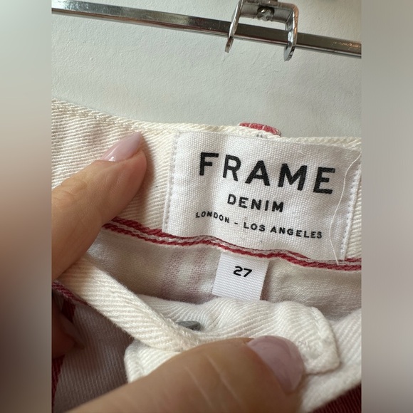 Frame Denim Le Cutoff Shorts in Fiery Stripe (Size 27) - Picture 4 of 8